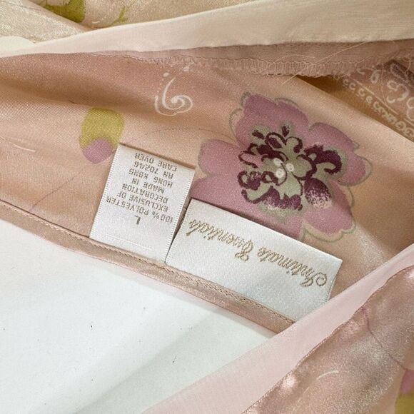 Intimate Essentials nightgown Women Large Pink Floral feminine dainty satin slip - Picture 2 of 9